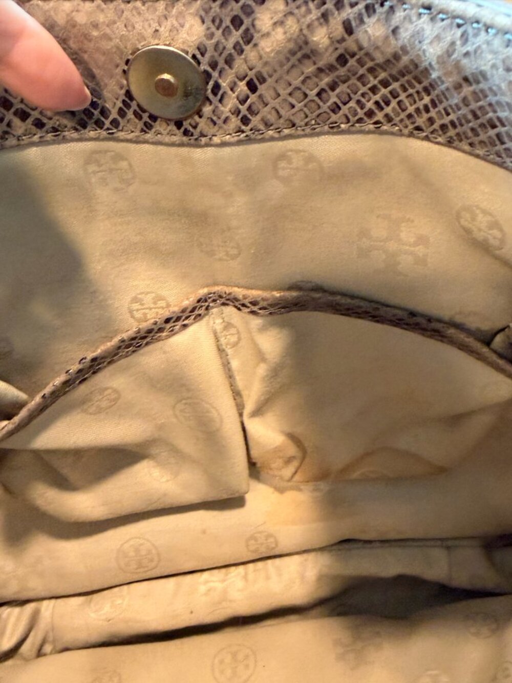 Tory Burch Catalina Python Embossed Hobo bag - Picture 7 of 10